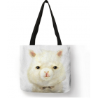 Shopping Bag - "Alpaca Face" Calico Re-usable Bag